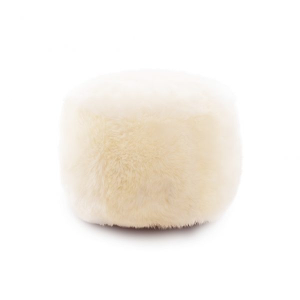 Woola snowball sheepskin ottoman natural